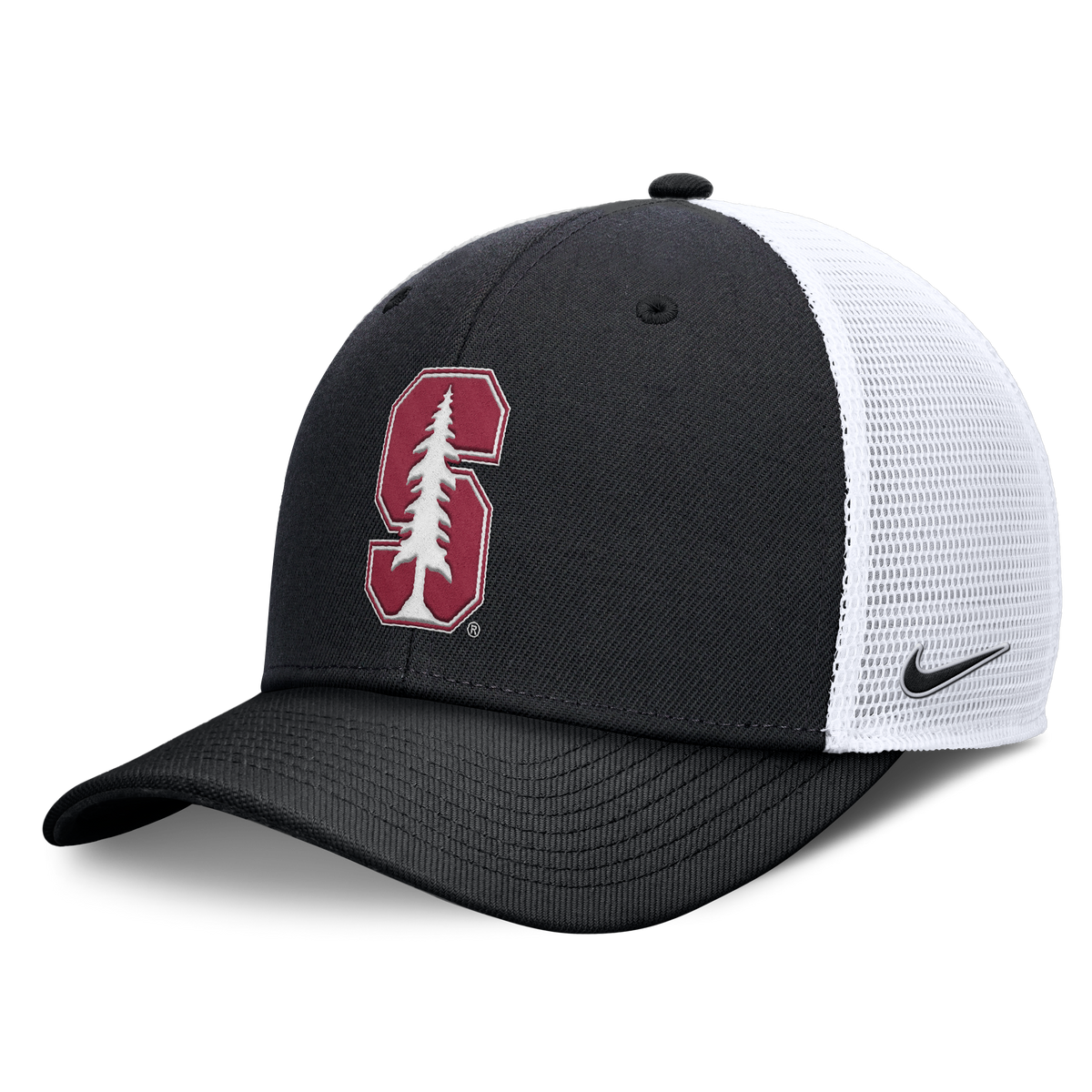 Stanford Cardinal Nike Dri Fit Club Black Structured Adjustable Trucker Hat product image 1, provided for visual reference