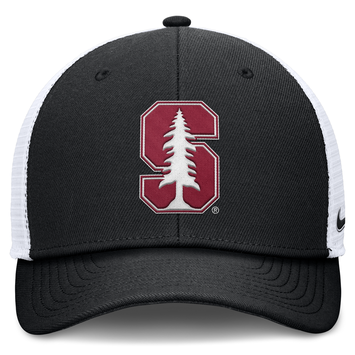 Stanford Cardinal Nike Dri Fit Club Black Structured Adjustable Trucker Hat product image 2, provided for visual reference