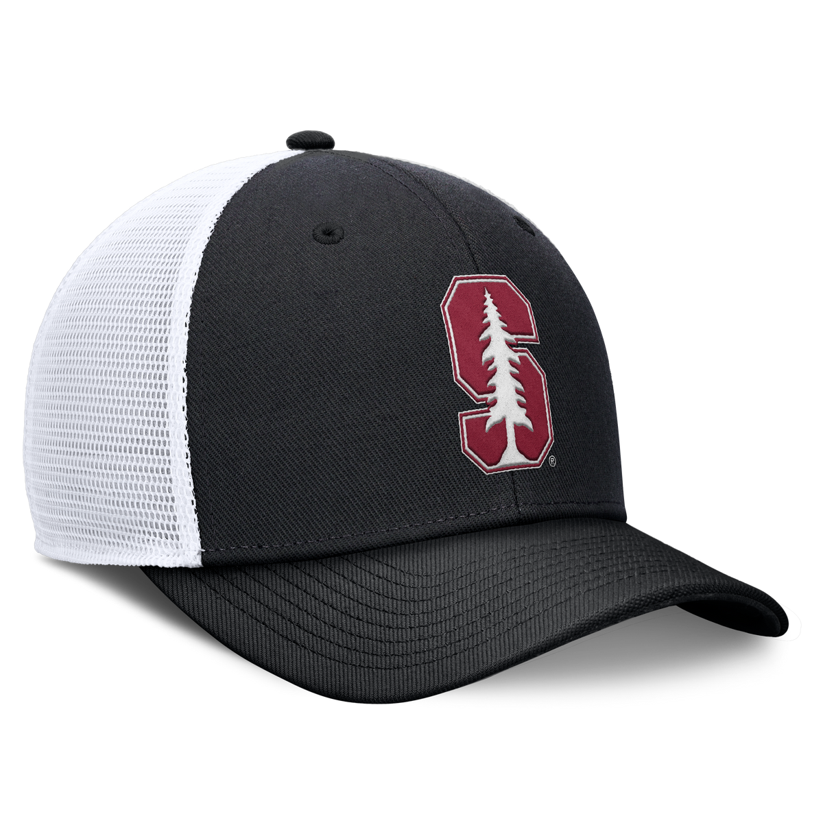 Stanford Cardinal Nike Dri Fit Club Black Structured Adjustable Trucker Hat product image 3, provided for visual reference