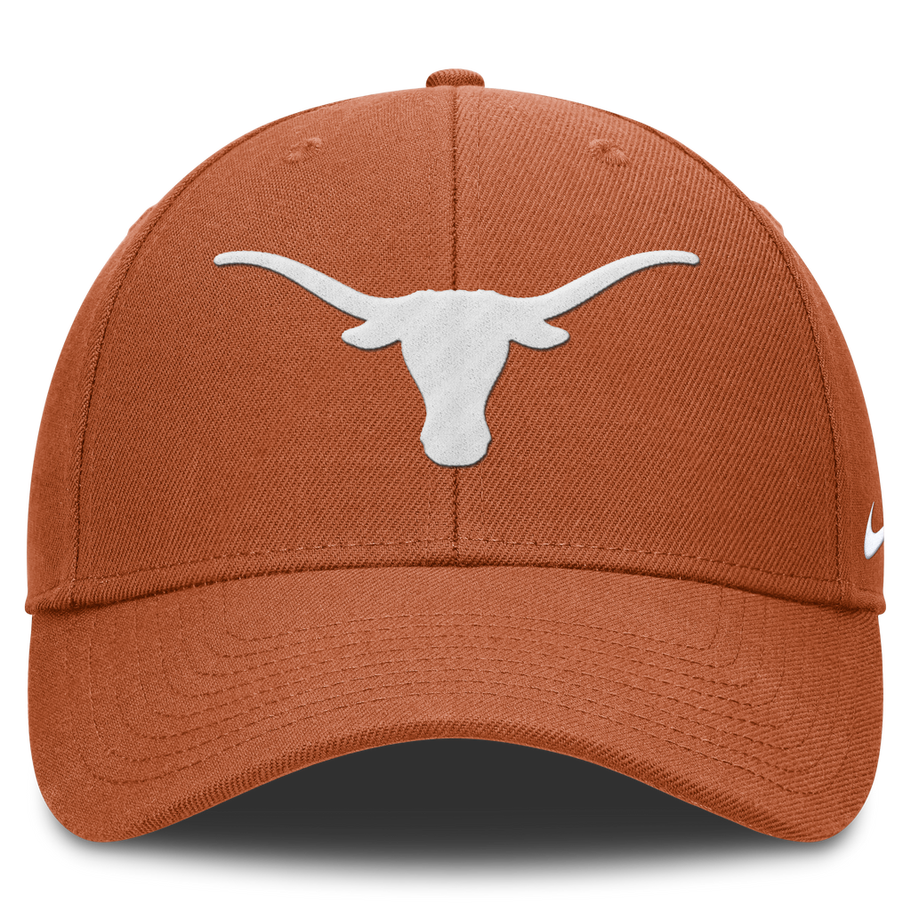 Texas Longhorns Nike Club Structured Adjustable Hat-Desert Orange product image 2, provided for visual reference and product