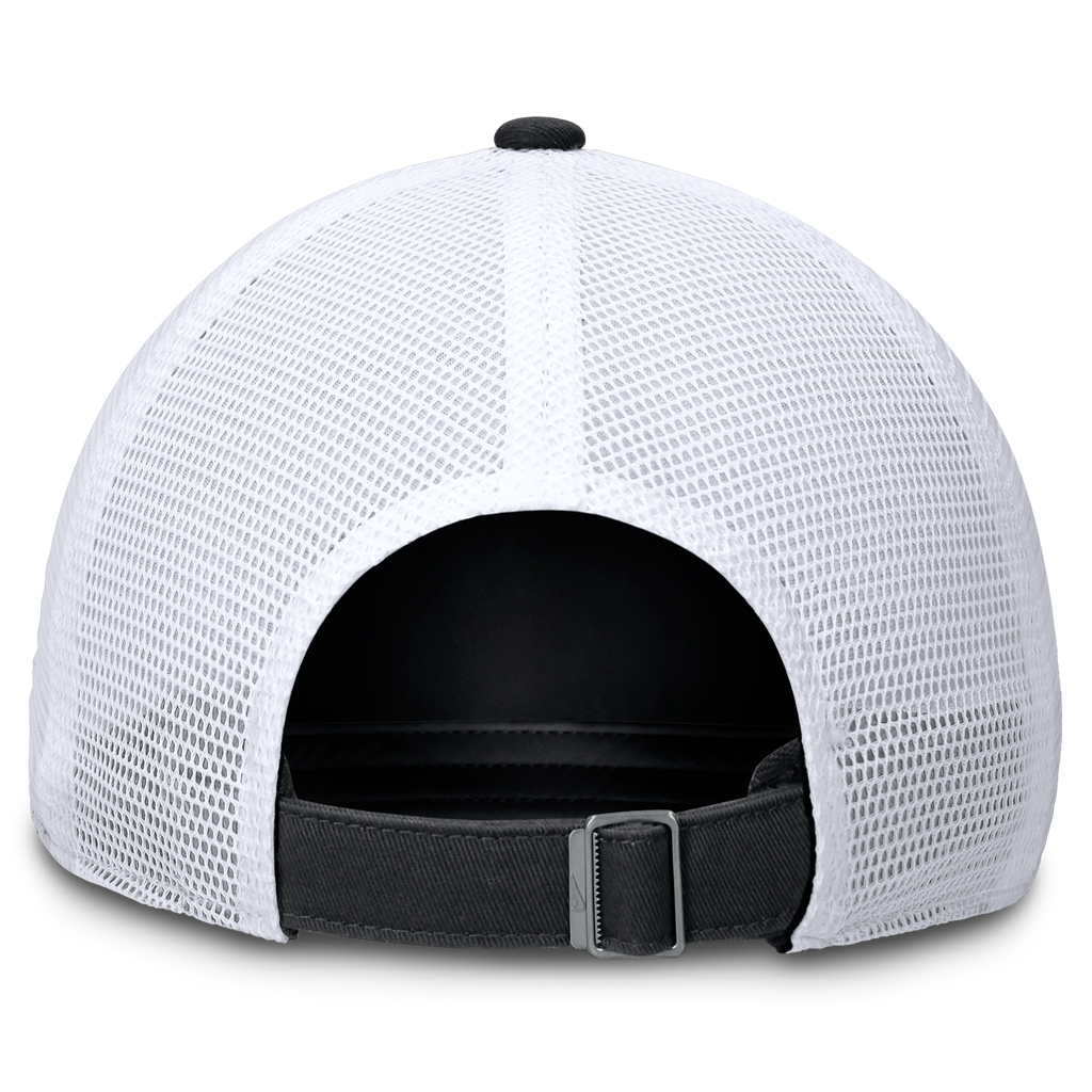 Iowa Hawkeyes Nike Black Club Unstructured Adjustable Trucker Hat product image 4, provided for visual reference and product