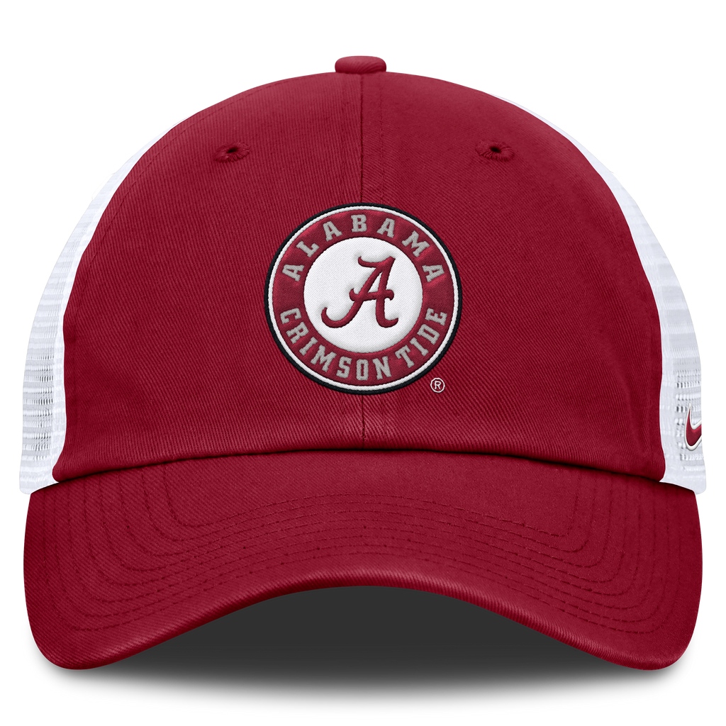 Alabama Crimson Tide Nike Club Dri-Fit Adjustable Hat-Crimson-Circle Logo product image 2, provided for visual reference and