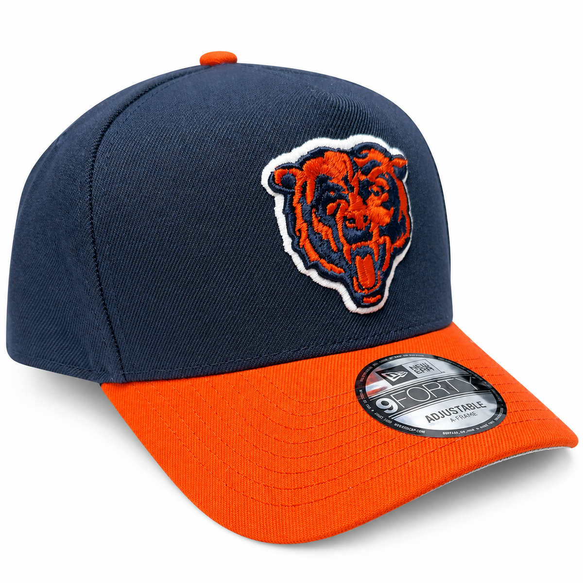 Chicago Bears New Era Navy Nightshift A-Frame 9FORTY Adjustable Hat product image 1, provided for visual reference and