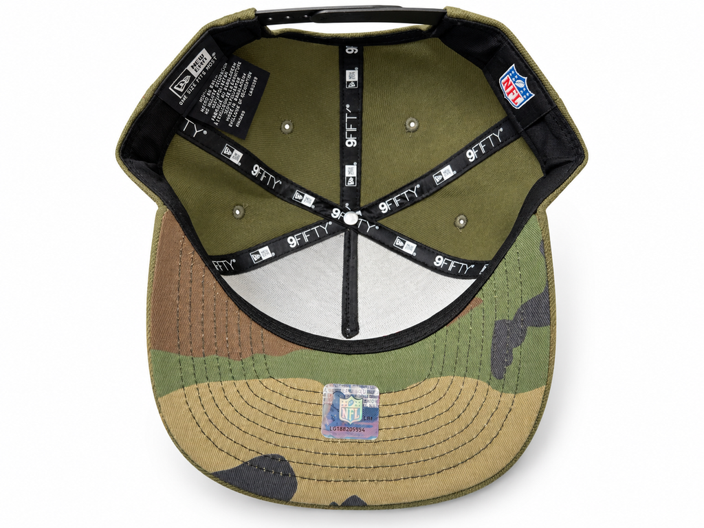 Chicago Bears New Era Olive Green Primary Logo A-Frame 9FIFTY Snapback Hat for Men product image 4, provided for visual