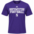 Northwestern Wildcats adidas Purple Official Football Practice T-shirt product image 1, provided for visual reference and