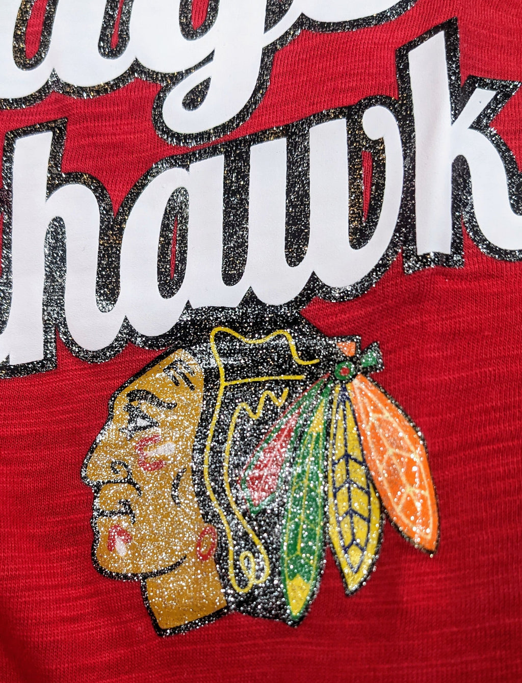 Chicago Blackhawks Concepts Sport Red Formation Short Sleeve T-Shirt for Women product image 2, provided for visual