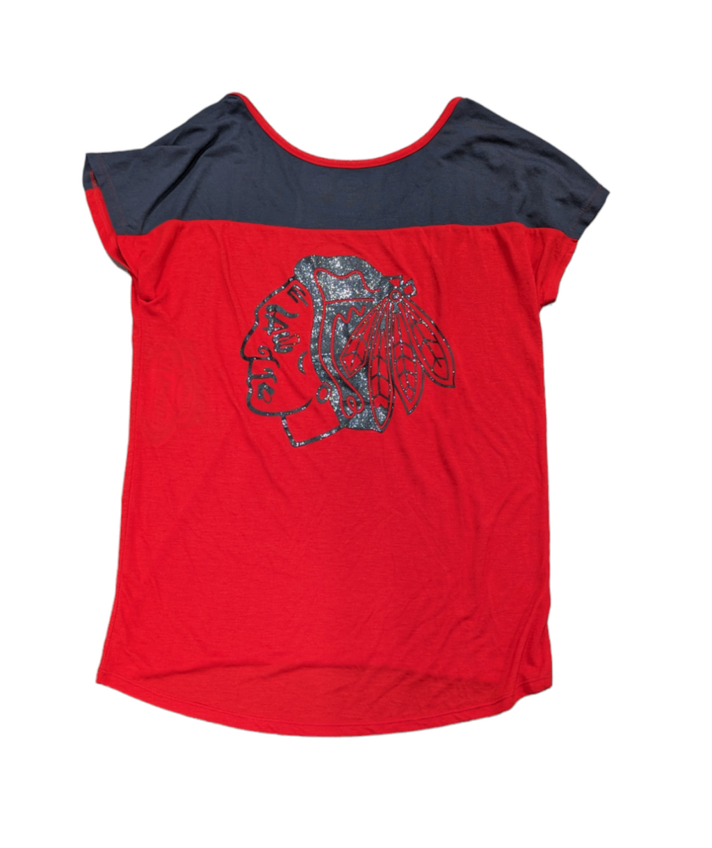 Chicago Blackhawks Red Concepts SportComeback T-Shirt By Concepts Sport for Women product image 2, provided for visual