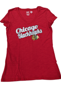Chicago Blackhawks Concepts Sport Red Formation Short Sleeve T-Shirt for Women product image 1, provided for visual