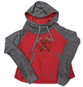 Chicago Blackhawks NHL Soft As A Grape Red/Gray Color Blocked Pullover Hoodie for Women product image 1, provided for visual