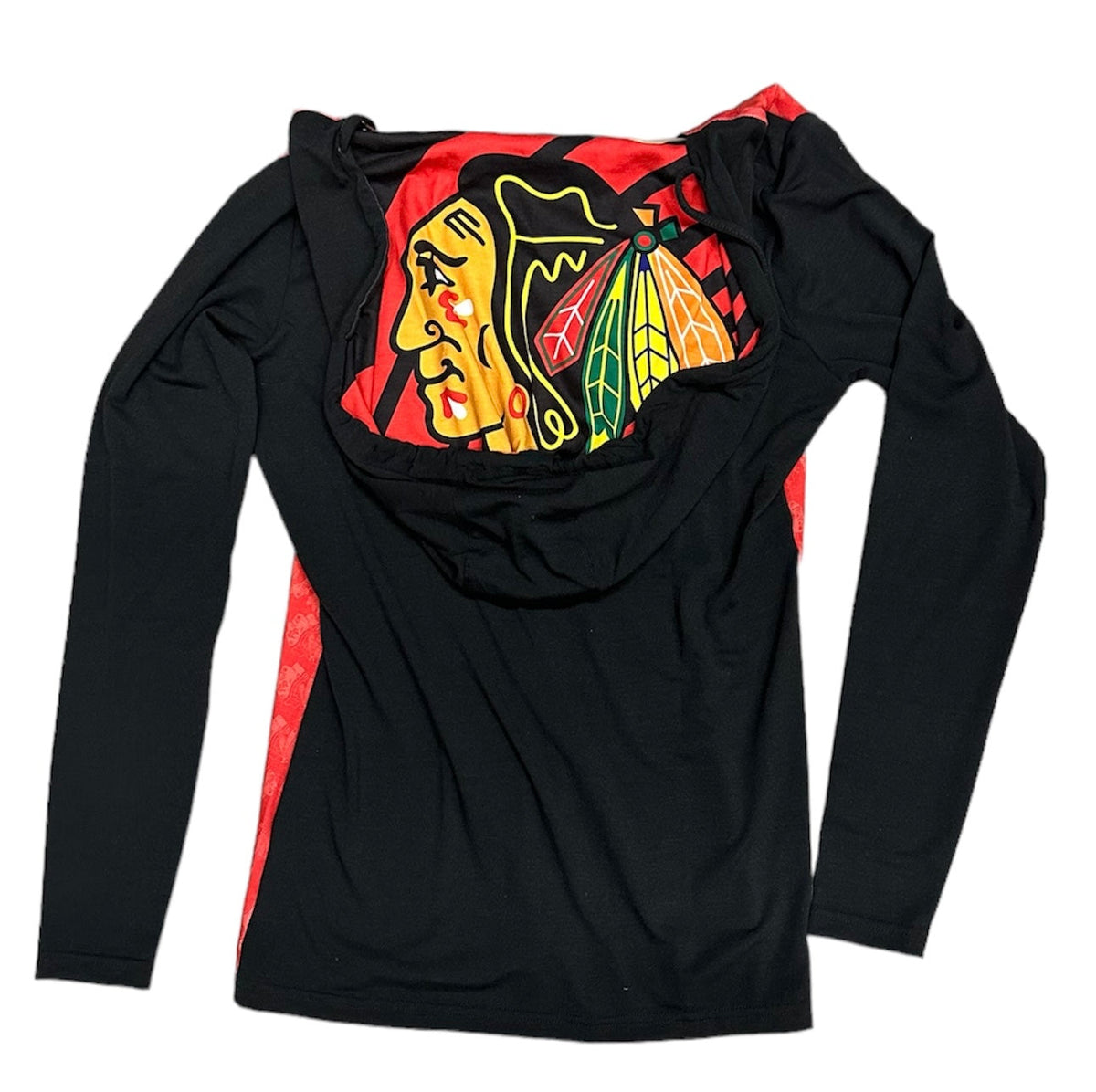 Chicago Blackhawks Dynamic Hooded Top for Women product image 2, provided for visual reference and product detail review