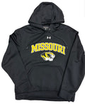 Missouri Tigers Under Armour Armourfleece 2.0 Black Hoodie for Men product image 1, provided for visual reference and