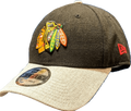NHL Chicago Blackhawks New Era League 2 Heather Black/Heather Gray 9FORTY Adjustable Hat product image 1, provided for