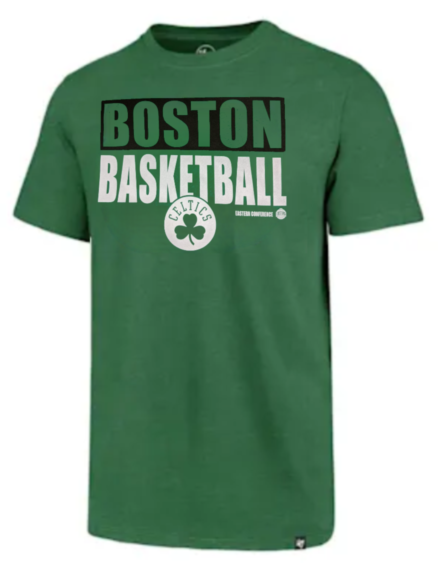 '47 Brand NBA Boston Celtics Clover Blockout Club T-Shirt for Men product image 1, provided for visual reference and product
