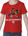 Toddler Chicago Blackhawks Red Pixel T-shirt, Red-Old Time Hockey product image 1, provided for visual reference and product