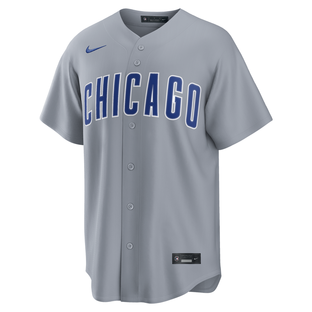 Chicago Cubs Nike Gray Road Replica Blank Team Jersey for Men product image 2, provided for visual reference and product
