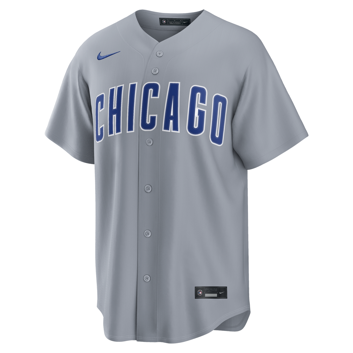 Chicago Cubs Nike Gray Road Replica Blank Team Jersey for Men product image 2, provided for visual reference and product