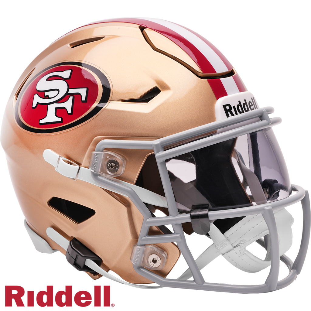 San Francisco 49ers Riddell Speed Flex Mid-Size Helmet product image 1, provided for visual reference and product detail