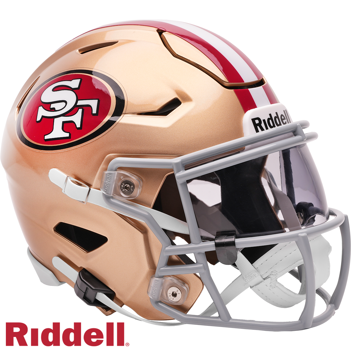 San Francisco 49ers Riddell Speed Flex Mid-Size Helmet product image 1, provided for visual reference and product detail