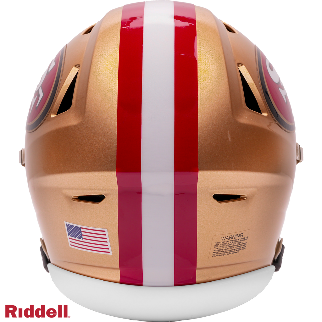 San Francisco 49ers Riddell Speed Flex Mid-Size Helmet product image 3, provided for visual reference and product detail