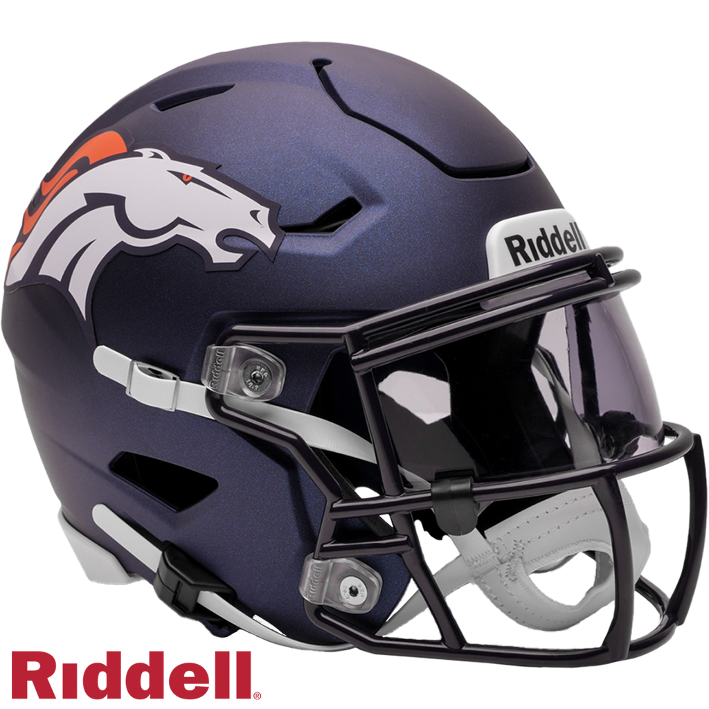 Denver Broncos Riddell Speed Flex Mid-Size Helmet product image 1, provided for visual reference and product detail review