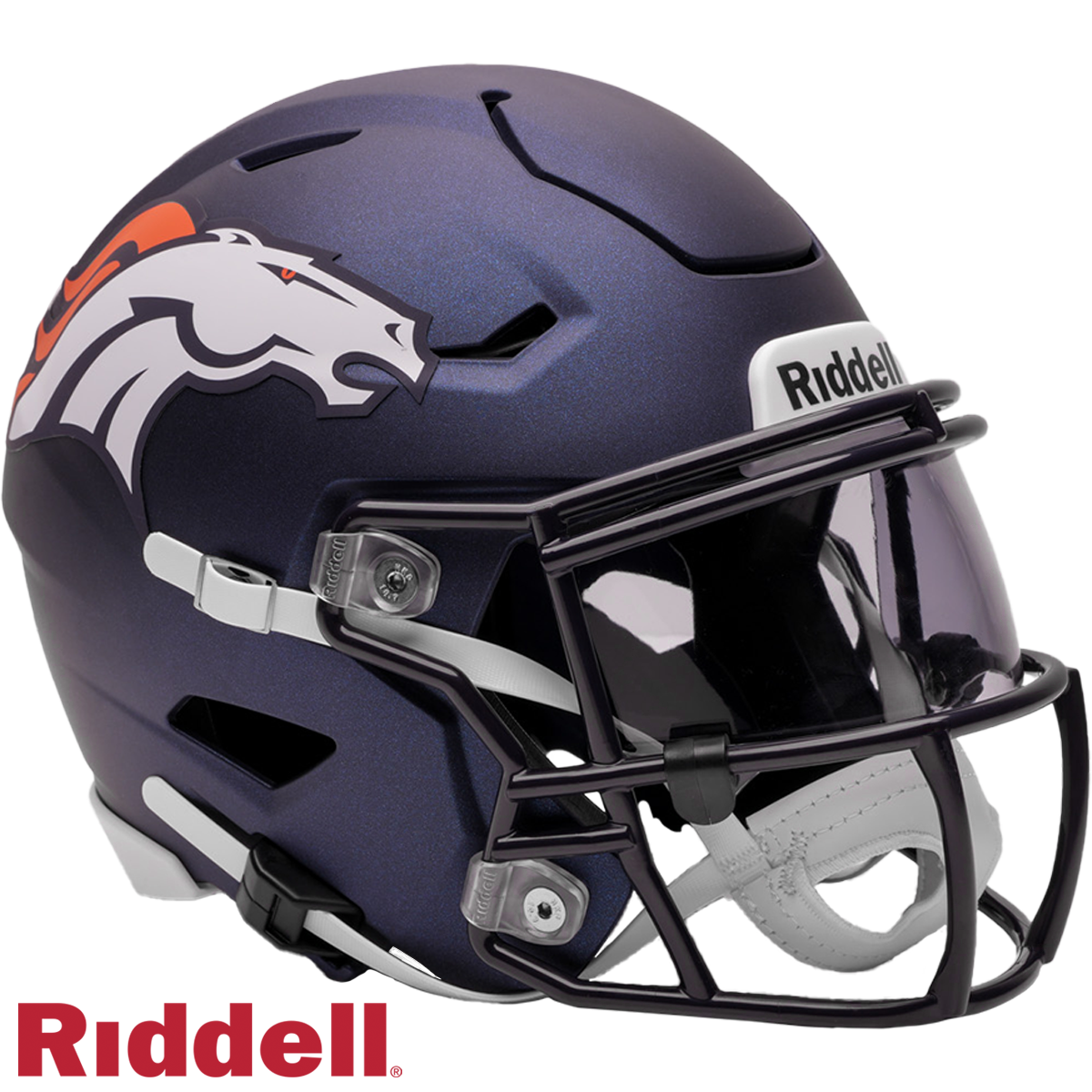 Denver Broncos Riddell Speed Flex Mid-Size Helmet product image 1, provided for visual reference and product detail review