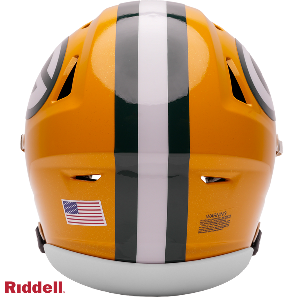 Green Bay Packers Riddell Speed Flex Mid-Size Helmet product image 3, provided for visual reference and product detail review