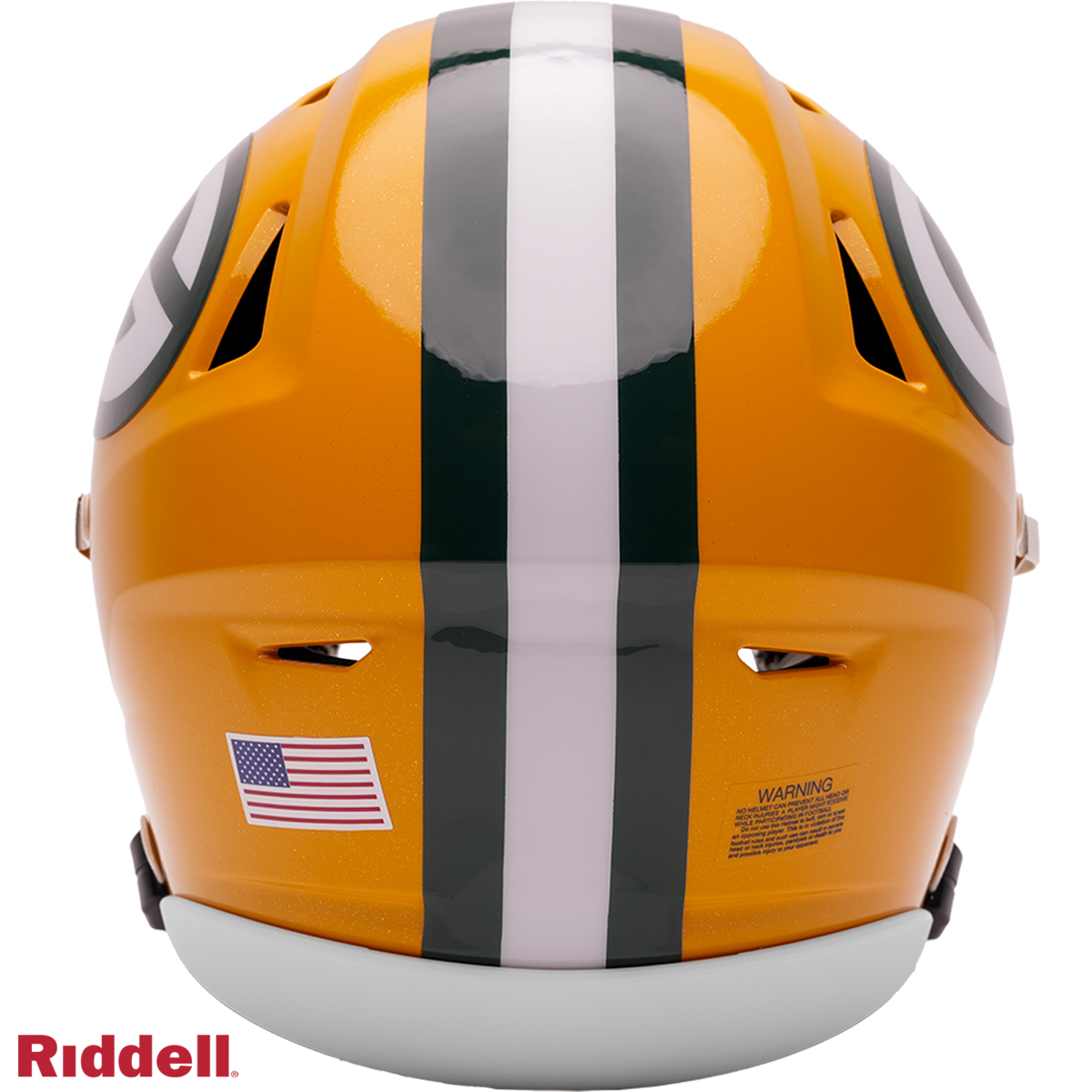 Green Bay Packers Riddell Speed Flex Mid-Size Helmet product image 3, provided for visual reference and product detail review