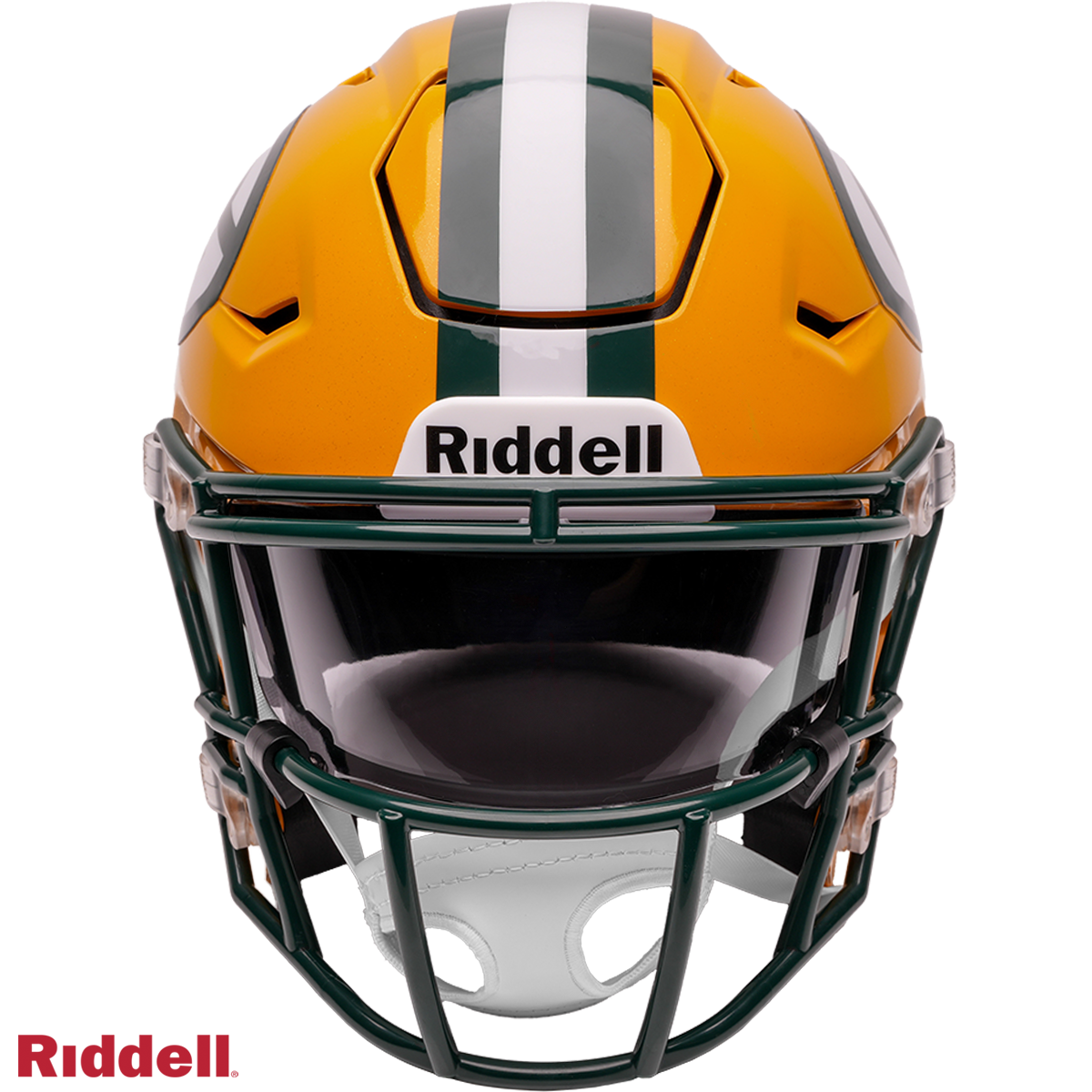 Green Bay Packers Riddell Speed Flex Mid-Size Helmet product image 2, provided for visual reference and product detail review