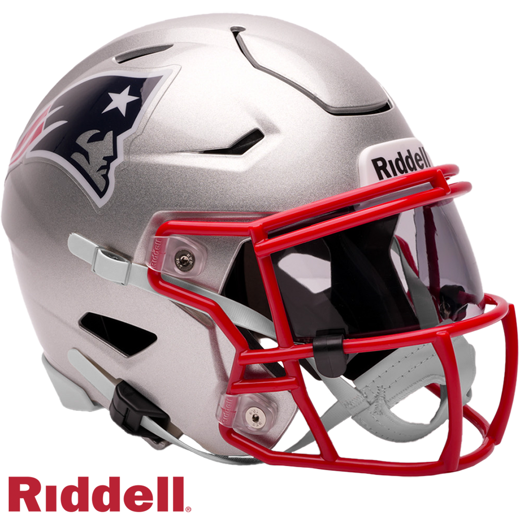 New England Patriots Riddell Speed Flex Mid-Size Helmet product image 1, provided for visual reference and product detail