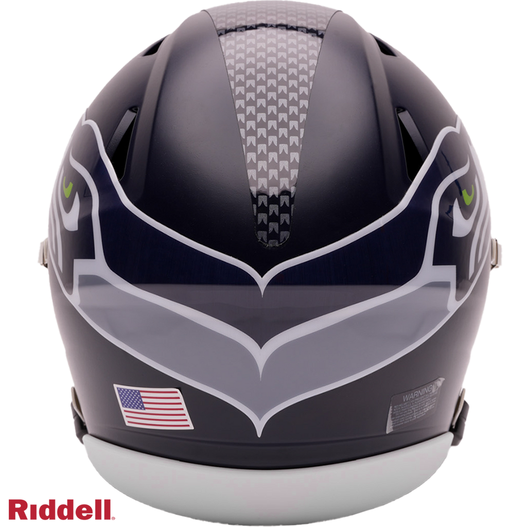 Seattle Seahawks Riddell Speed Flex Mid-Size Helmet product image 3, provided for visual reference and product detail review