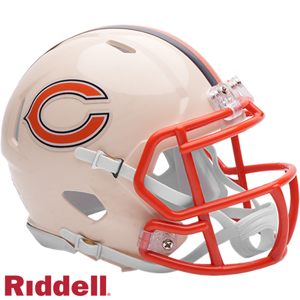 Chicago Bears Retro Speed Mini Helmet product image 1, provided for visual reference and product detail review