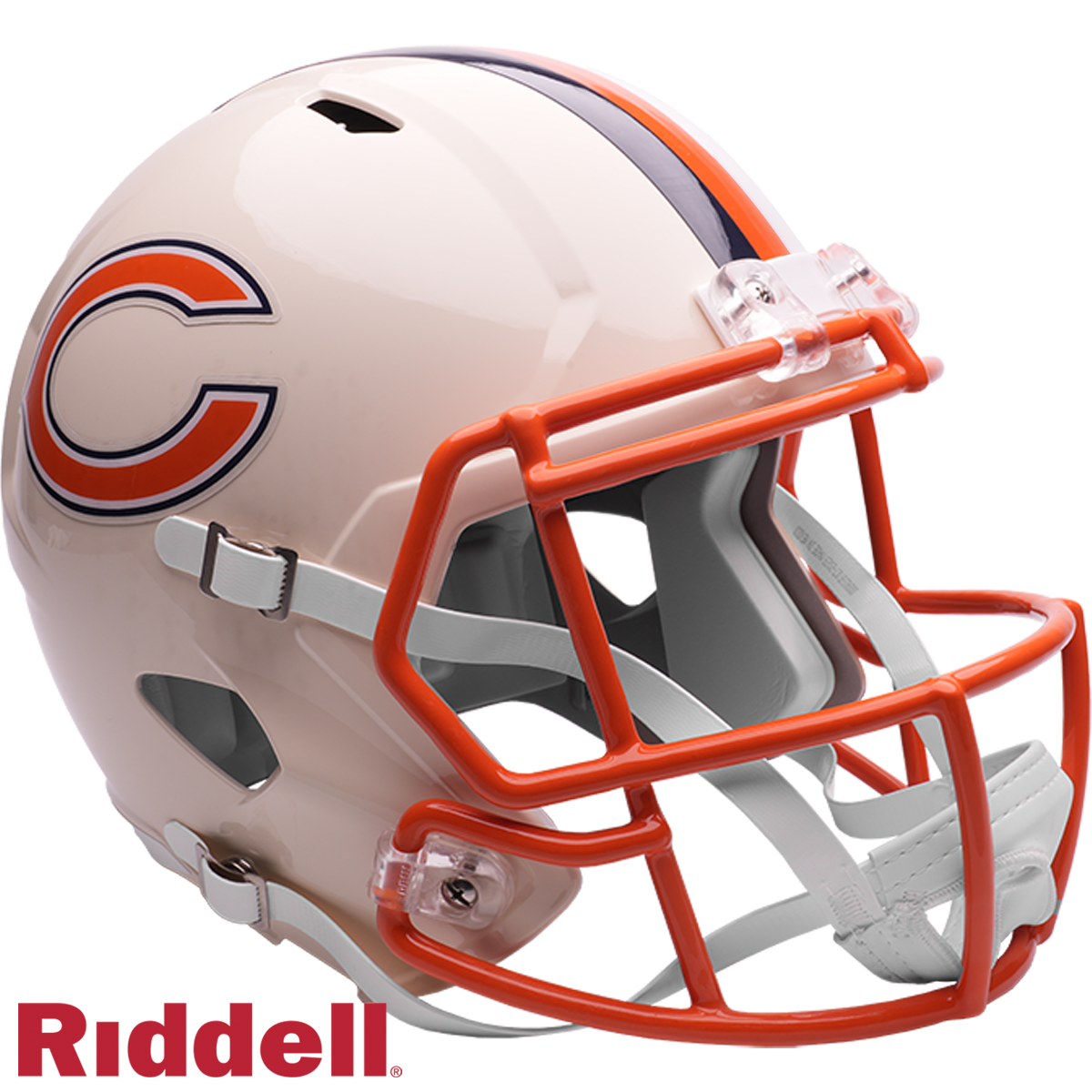 Chicago Bears Retro Speed Replica Full Size Helmet product image 2, provided for visual reference and product detail review