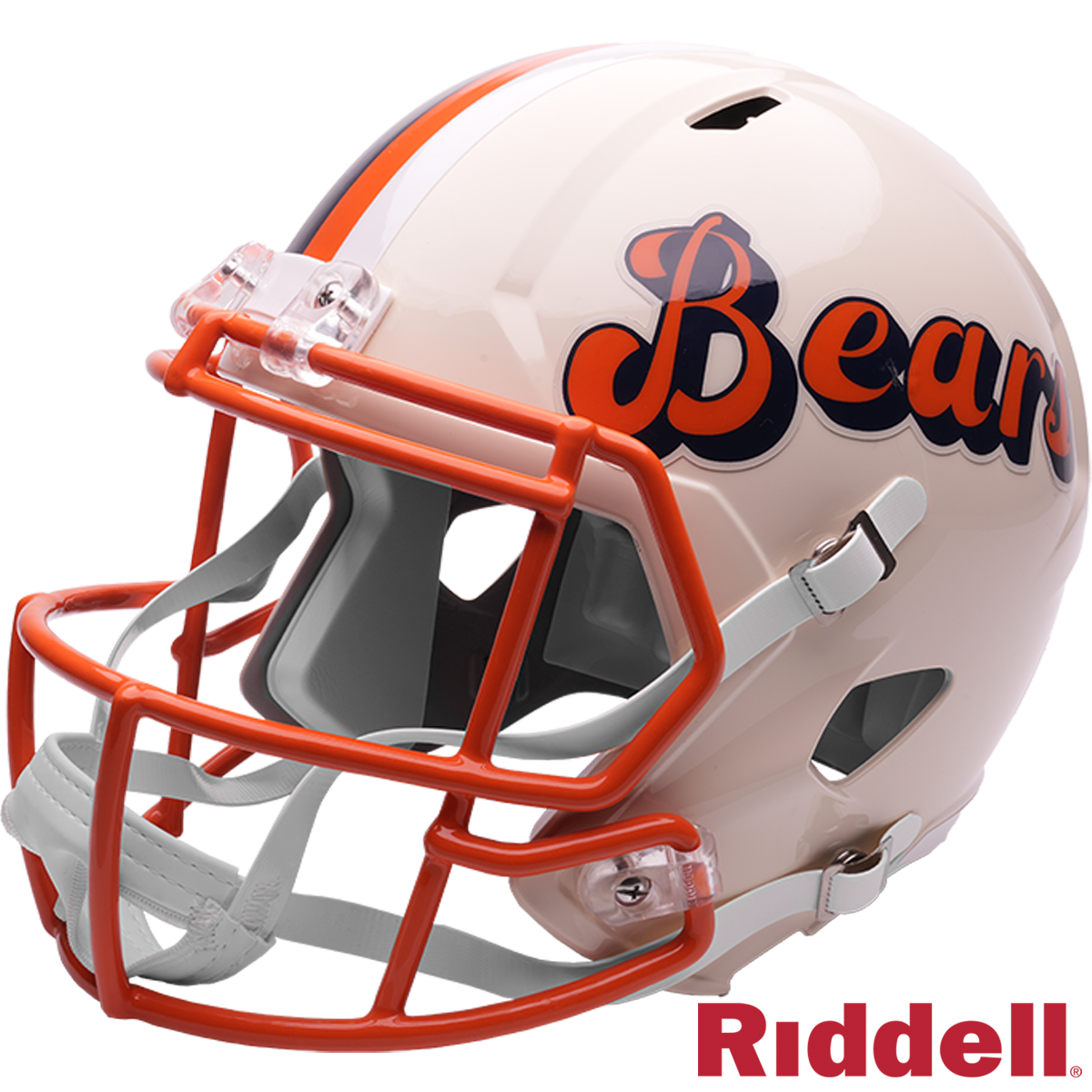 Chicago Bears Retro Speed Replica Full Size Helmet product image 1, provided for visual reference and product detail review
