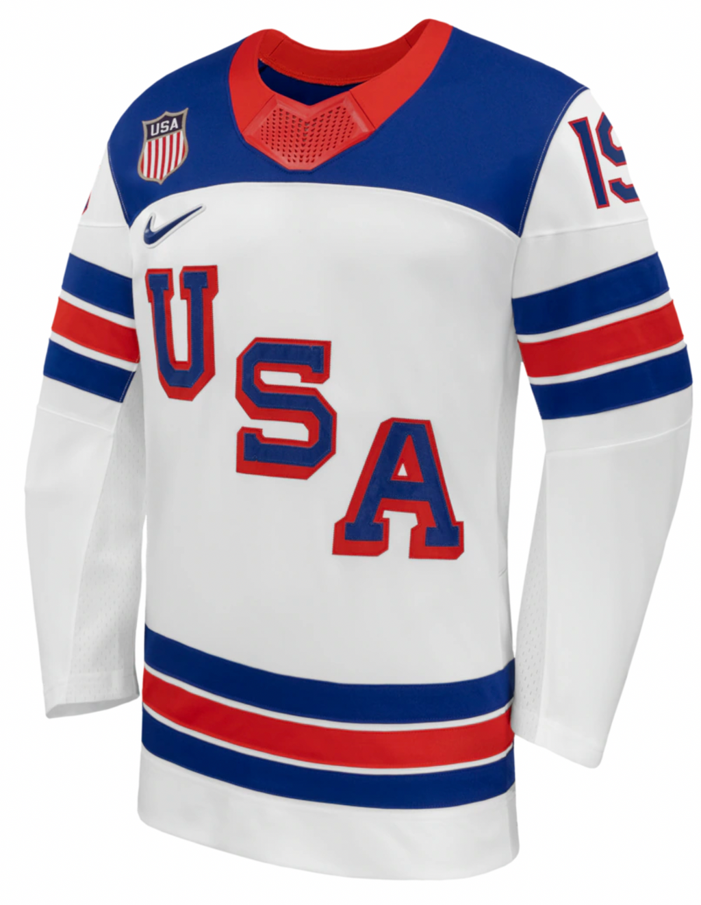 Team USA Hockey Nike Matthew Tkachuk #19 White Replica Jersey for Men product image 2, provided for visual reference and