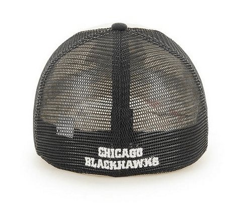 Chicago Blackhawks McKinley Closer mesh Flex Fit Hat By '47 Brand product image 2, provided for visual reference and product