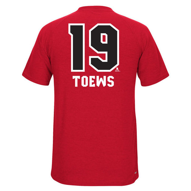 Chicago Blackhawks Jonathan Toews Red Freeze Speedwick Name & Number T-Shirt for Men product image 3, provided for visual