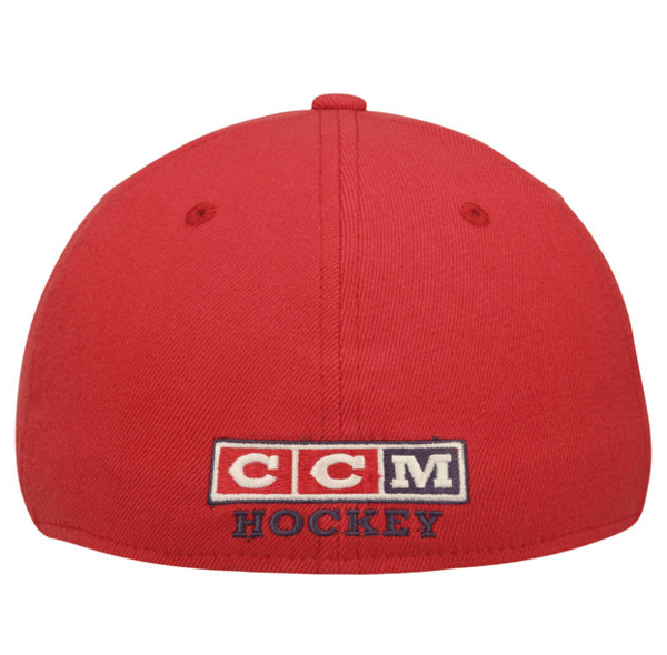 Chicago Blackhawks Reebok Red CCM Structured Flex Hat for Men product image 4, provided for visual reference and product