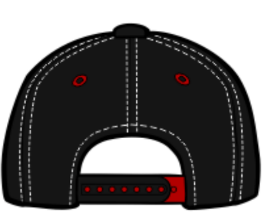 Chicago Blackhawks NHL Staple Red/Black Adjustable Snapback Hat By Zephyr product image 2, provided for visual reference and