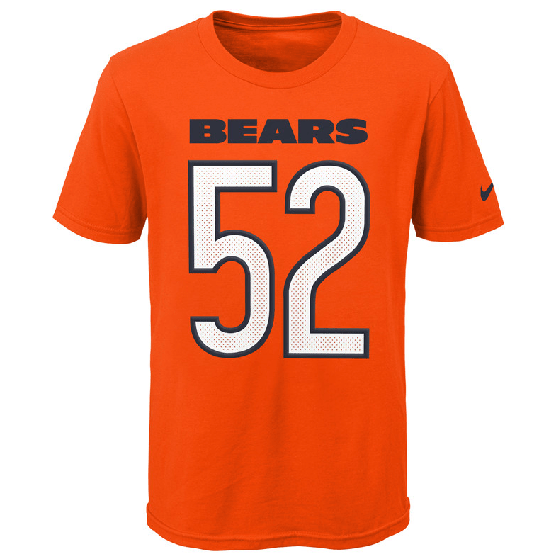 Youth Chicago Bears Khalil Mack Nike Orange Player Game Team Name & Number T-Shirt product image 2, provided for visual