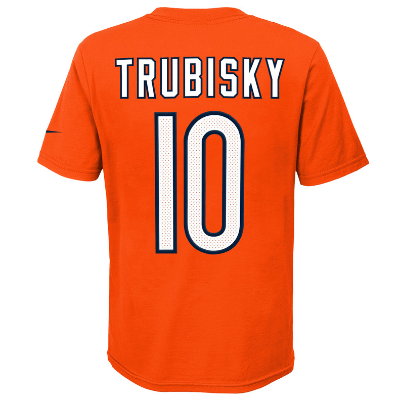 Youth Chicago Bears Mitchell Trubisky Nike Orange Player Game Team Name & Number T-Shirt product image 3, provided for