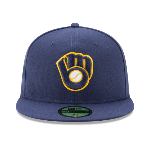 Milwaukee Brewers Authentic Collection 59Fifty Fitted Alt 2 Hat product image 2, provided for visual reference and product