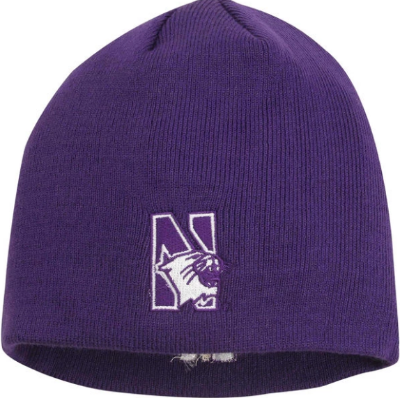 Northwestern Wildcats Top of the World EZ DOZIT Beanie product image 2, provided for visual reference and product detail