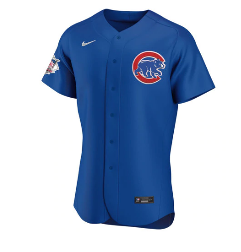 Chicago Cubs Royal Blue Authentic Alternate Jersey by Nike product image 2, provided for visual reference and product detail