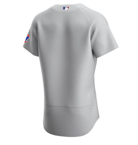 Chicago Cubs Gray Authentic Road Jersey by Nike product image 3, provided for visual reference and product detail review