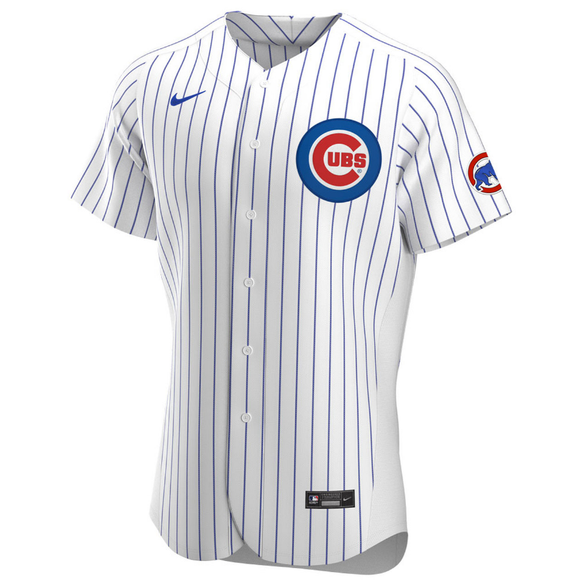 Chicago Cubs Javier Baez Nike White Home Authentic Player Jersey for Men product image 2, provided for visual reference and