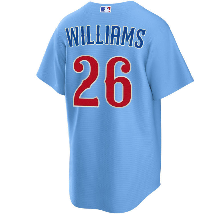 NIKE Men Chicago Cubs Billy Williams #26 Light Blue 2nd Alternate Replica Jersey product image 2, provided for visual