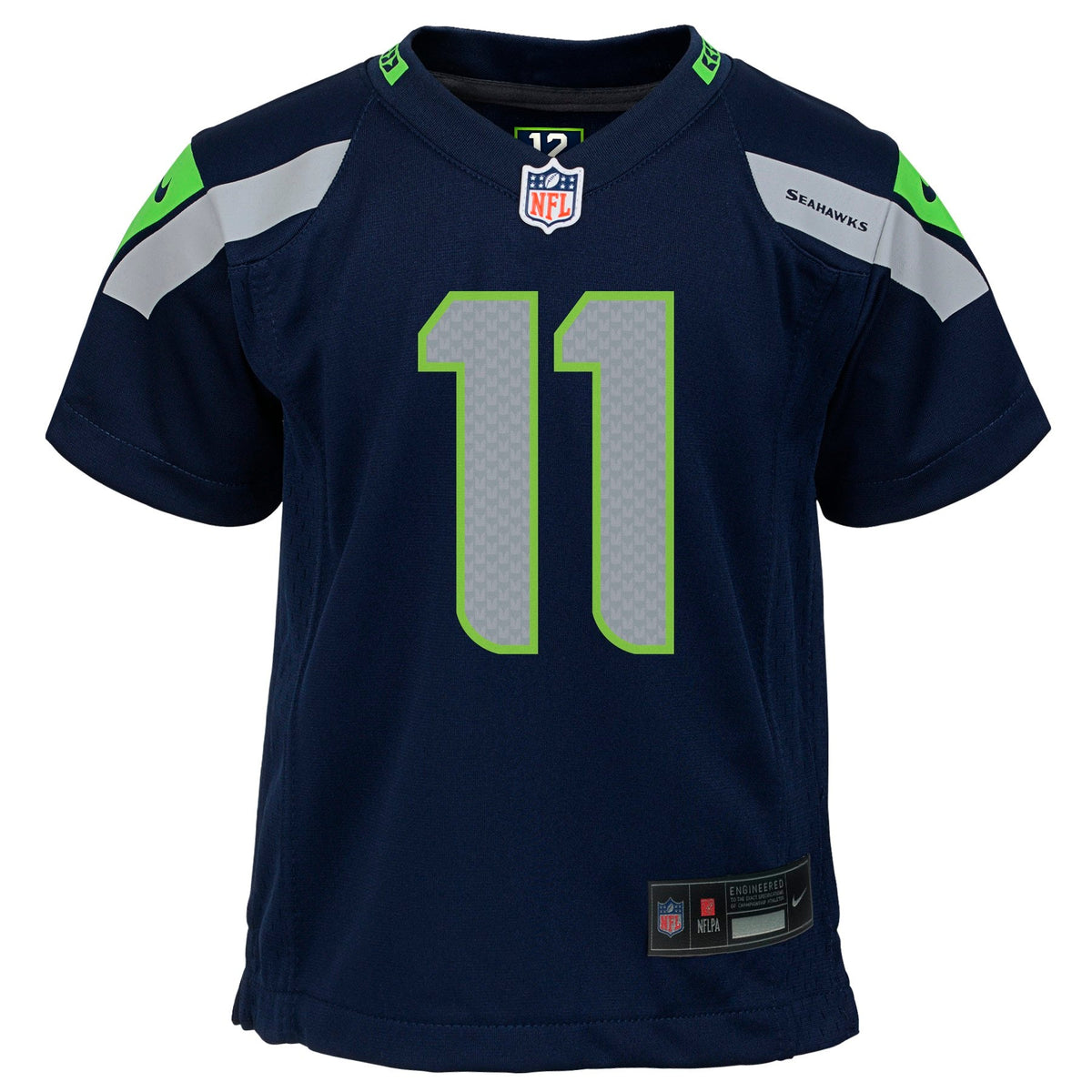 Kids Jaxon Smith-Njigba Seattle Seahawks Nike Navy Child Game Jersey product image 2, provided for visual reference and
