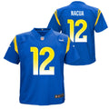 Kids Los Angeles Rams Puka Nacua Nike Royal Blue Child Game Jersey product image 1, provided for visual reference and