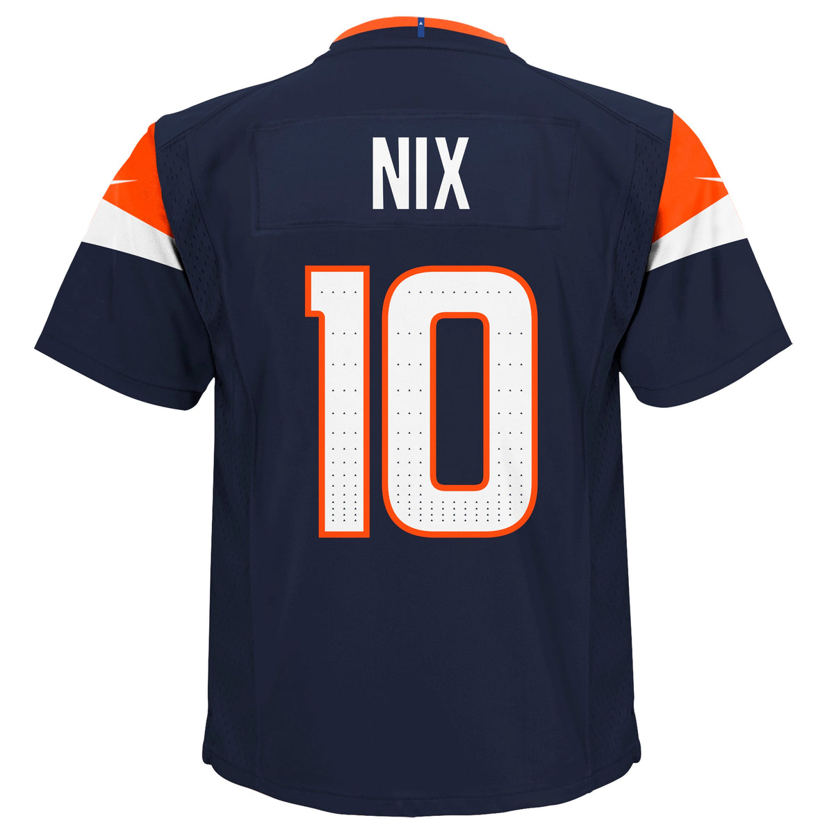 Kids Denver Broncos Bo Nix Nike Navy Game Child Team Jersey product image 3, provided for visual reference and product