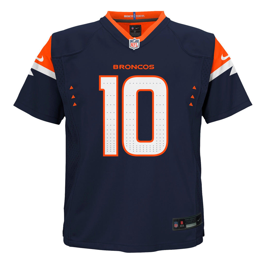 Kids Denver Broncos Bo Nix Nike Navy Game Child Team Jersey product image 2, provided for visual reference and product